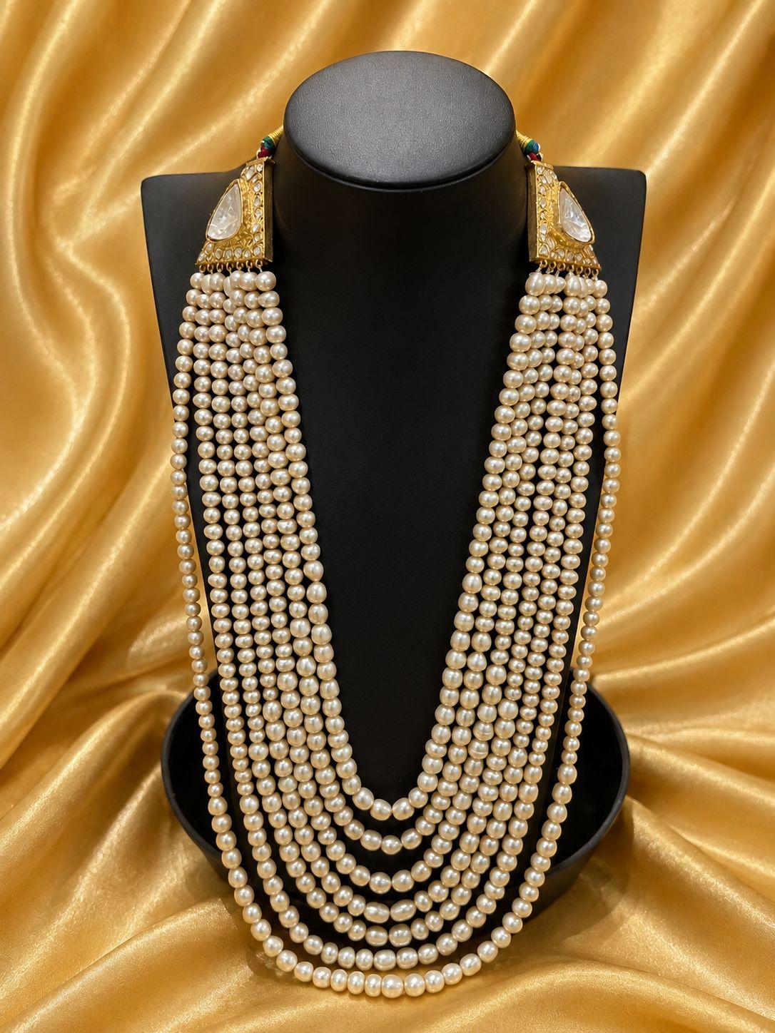 AQ-AR-009 — Golden button-shape pearls
