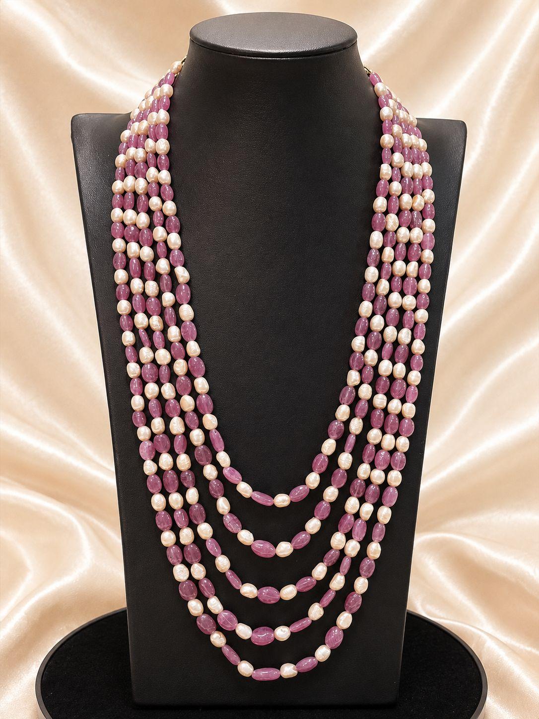 AQ-GSRB-001 — Basra-look pearl with Bangkok ruby and gold-filled pearls