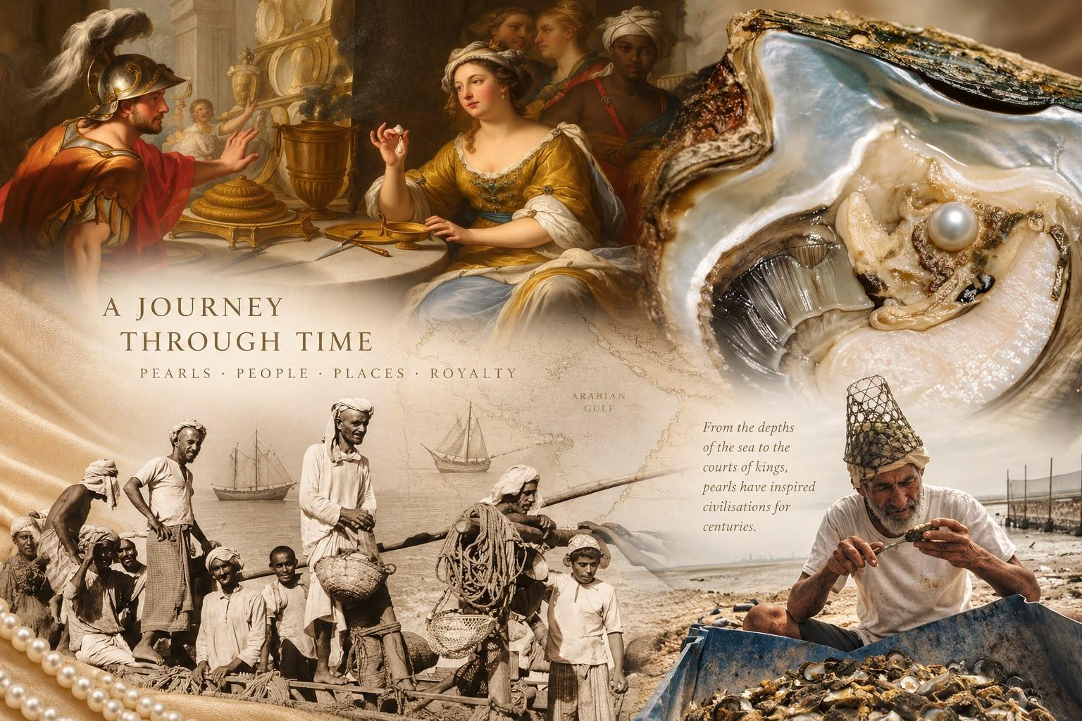A journey through time — pearls, people, places and royalty, from the pearl divers of the Arabian Gulf to the courts that treasured their finds